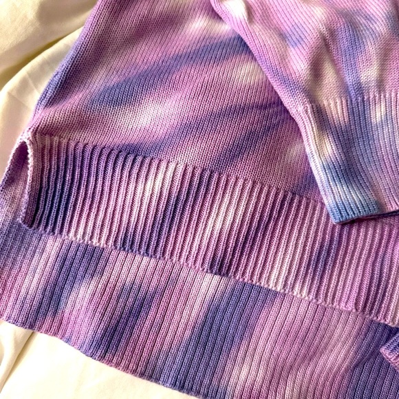 Design History Tie dye purple pink blue white sweater cotton super smooth weave - Picture 3 of 11